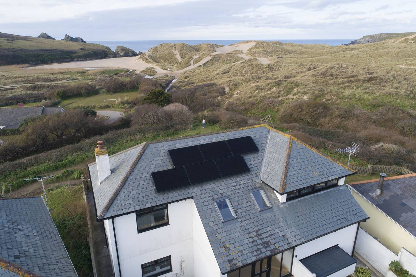 Ganze Ferienwohnung, Ferienwohnung für 8 Personen mit Garten in Holywell Bay, Cornwall