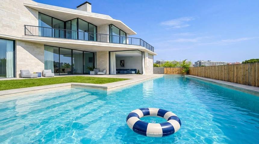 Location de vacances pour 10 personnes, avec balcon ainsi que jardin et piscine, adapté aux familles à Sitges - 4