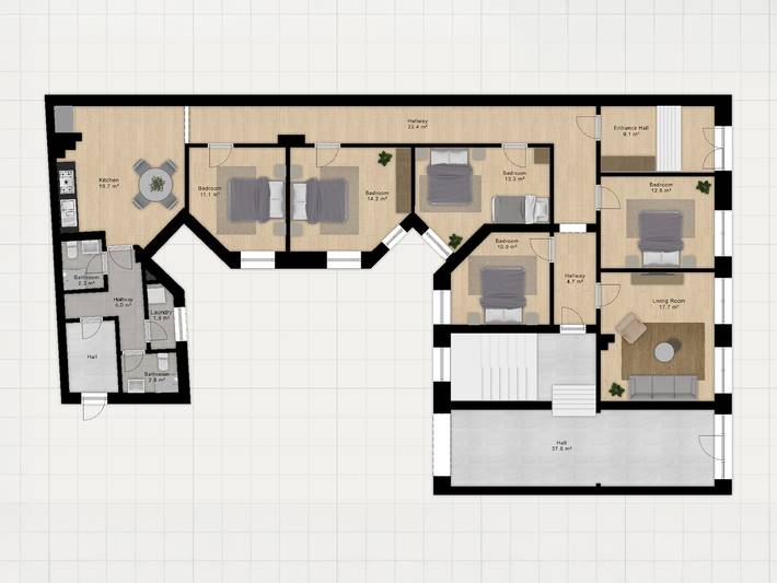 Apartamento entero, Noble - Fantástico apartamento de 5 dormitorios en la capital in Copenhagen Centro, Copenhague