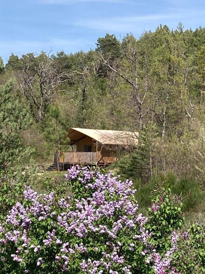 Tente pour 6 personnes, avec jardin ainsi que vue et piscine dans les Alpes-de-Haute-Provence