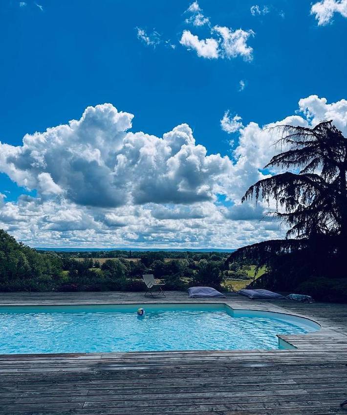 Location de vacances pour 8 personnes, avec piscine ainsi que terrasse et vue, animaux acceptés à Sens-sur-Seille - 3