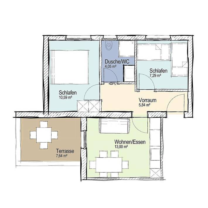 Ganze Ferienwohnung, Fewo 2 in Karawanken und Bachergebirge, Sankt Kanzian am Klopeiner See