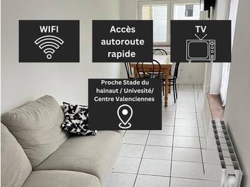 Gîte pour 4 personnes, avec jardin à Aulnoy-lez-Valenciennes