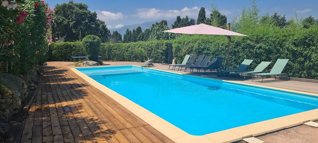 Villa 'A Suara' con vista sulle montagne, piscina privata e terrazza privata in Canale di Verde, Corte e dintorni