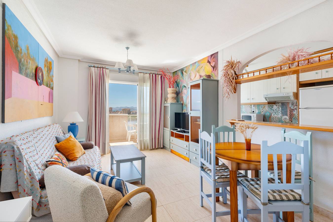 Appartement entier, Appartement 'Puerto Mar 3' avec vue sur la mer, Wi-Fi et climatisation in Los Miradores del Puerto, San Javier