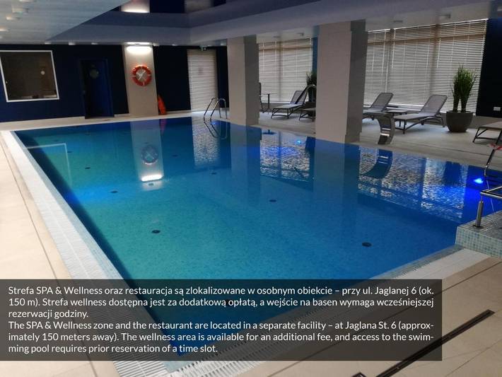 Ferieleilighet for 6 personer, balkong og sauna i tillegg til utsikt og badebasseng i Gdańsk