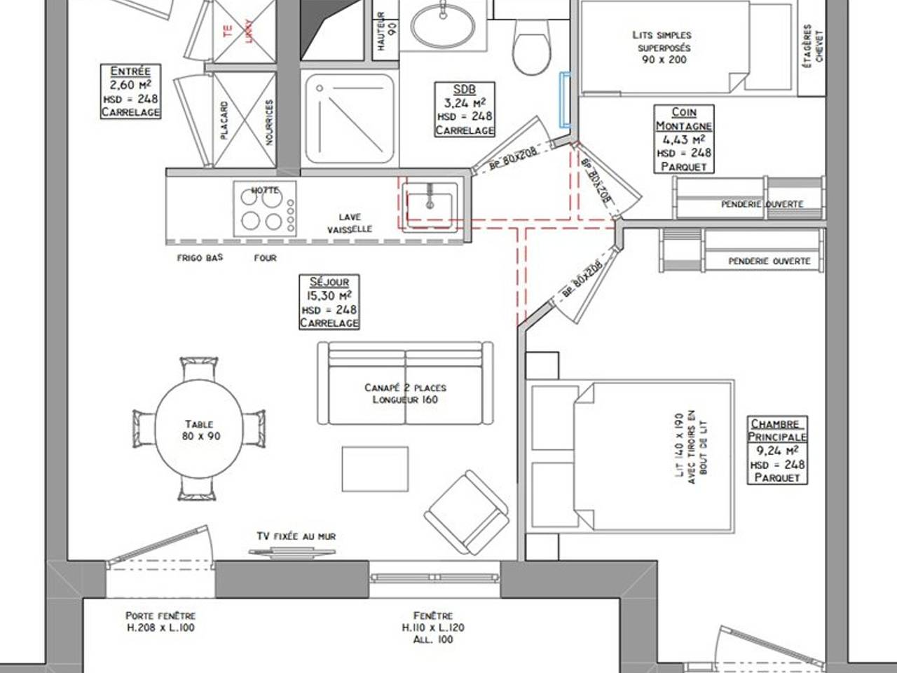 Appartement entier, Appartement moderne 2 pièces + cabine, 4 personnes, parking in Cohennoz, Région d'Albertville