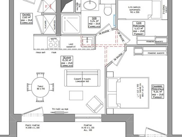 Gîte pour 4 personnes, avec balcon à Cohennoz - 4
