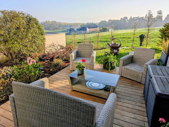 Charmantes Gîte „Un Thé Sur La Loire“ mit privater Terrasse, Garten und Wlan in Ballan-Miré, Tours und Umgebung