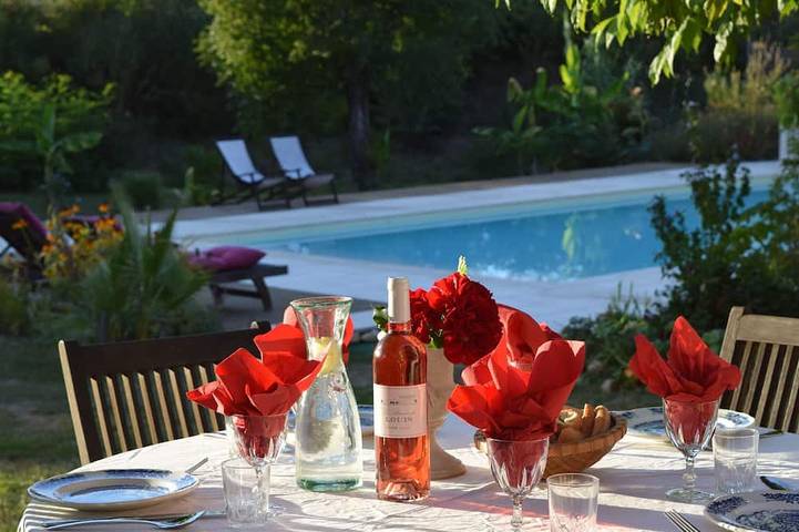 Maison de vacances pour 7 personnes, avec terrasse ainsi que piscine et jardin - 1