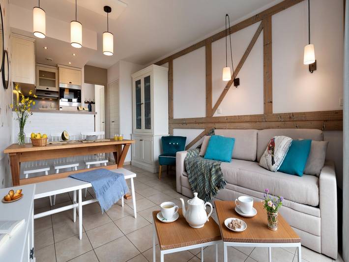 Location de vacances pour 6 personnes, avec sauna ainsi que terrasse et piscine, animaux acceptés à Houlgate