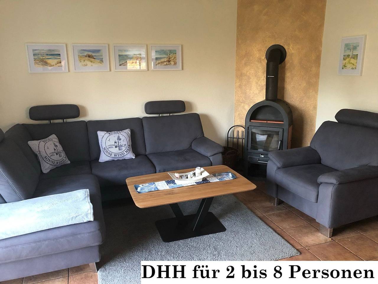Idyllisches Reetdachhaus Weißdorn 1 mit Sauna und Kamin - Dhh Weißdorn 1 in Puddemin, Poseritz