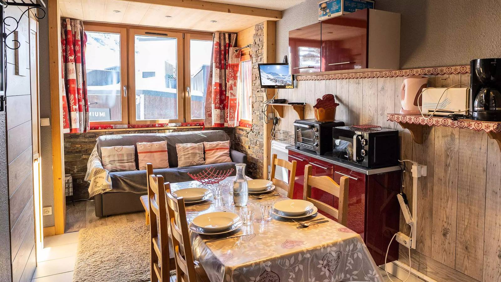 Ganze Wohnung, Arcelle 102 - Ferienwohnung Val Thorens - 4 Personen - 2 Silber Flocons in Val Thorens, Les Trois Vallées
