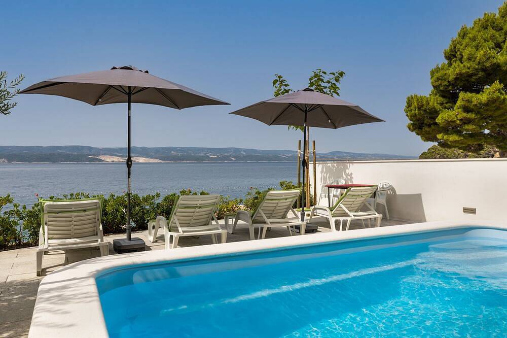 Villa on the beach with private pool in Mimice, Split-Dalmatia