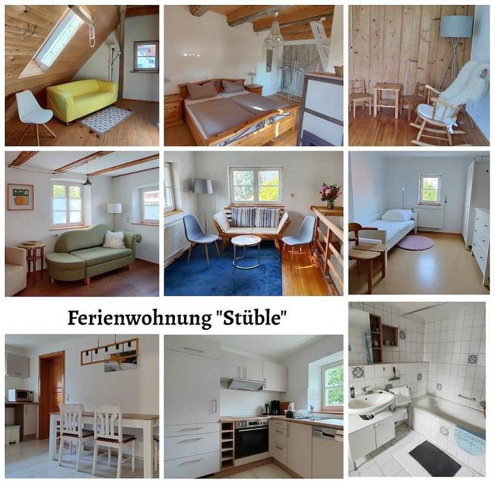 Ferienwohnung für 3 Personen, mit Garten und Ausblick in Aichstetten