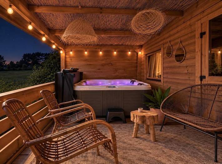 Ferienhaus für 4 Personen, mit Whirlpool und Terrasse sowie Garten und Ausblick in Gelderland