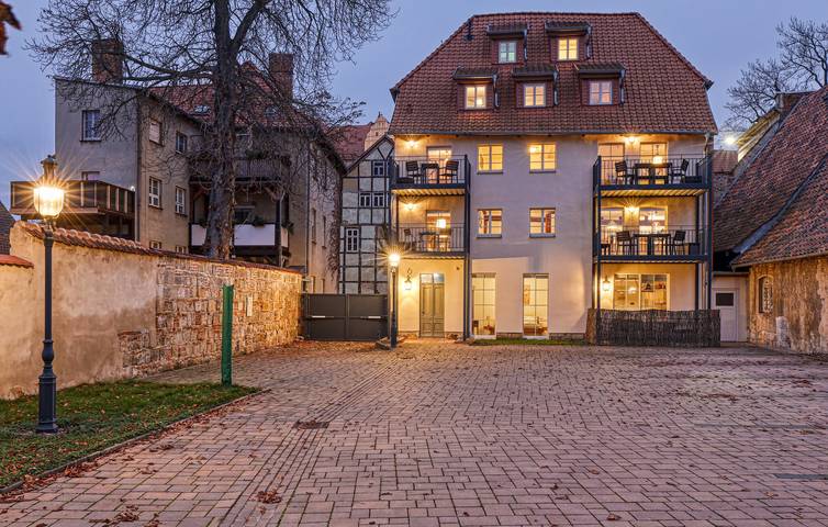 Ferienwohnung für 4 Personen, mit Garten und Sauna, kinderfreundlich in Adventsstadt Quedlinburg