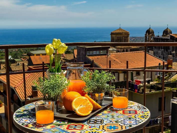 Appartamento per 8 persone, con balcone a Zafferana Etnea