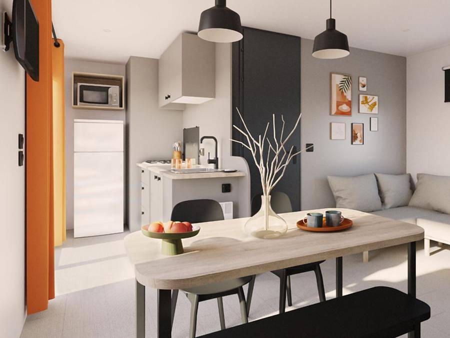 Camping La Grainetière - Mobilheim 6 personen - Mobilheim | Comfort | 3 Zi. | 6 Pers. | Erhöhte Terrasse | Clim. in Batz-sur-Mer, Côte d'Amour