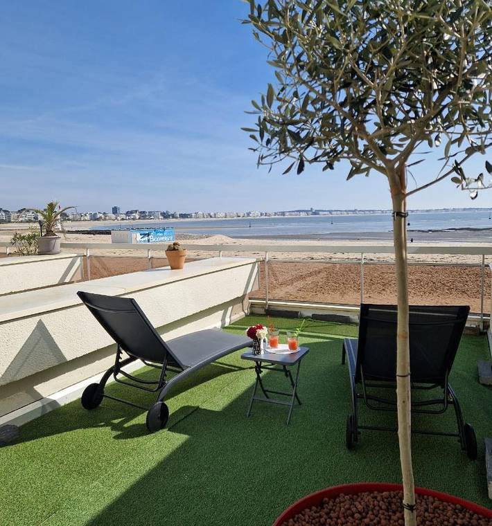 Appartement de vacances pour 4 personnes, avec Balcon ainsi que Terrasse et Vue