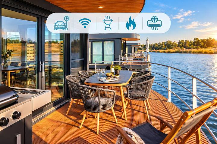 Ferienhaus für 6 Personen, mit Terrasse und Seeblick sowie Ausblick in Boxberg (Oberlausitz), Lausitzer Seenland