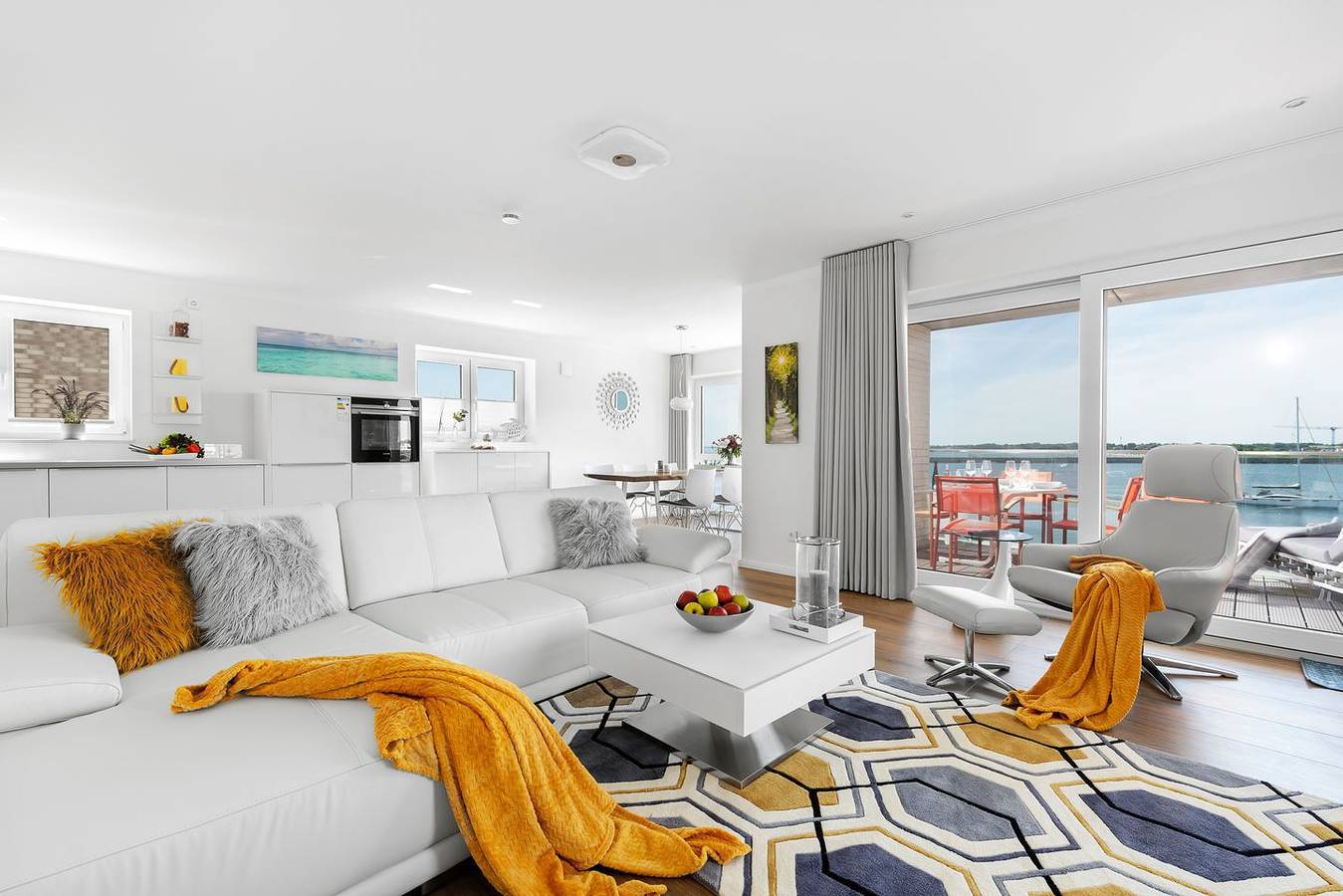 Ganze Wohnung, Ostsee Apartment Brise: 113 qm, 5 Personen, Meerblick, Wellnessbad und Strandnah in Olpenitz, Kappeln