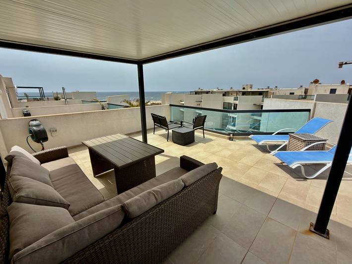 Ferienwohnung für 3 Personen, mit Balkon und Garten sowie Kinderpool in El Cotillo