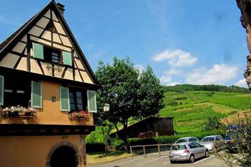 Gîte pour 4 personnes, avec balcon et jardin à Ammerschwihr
