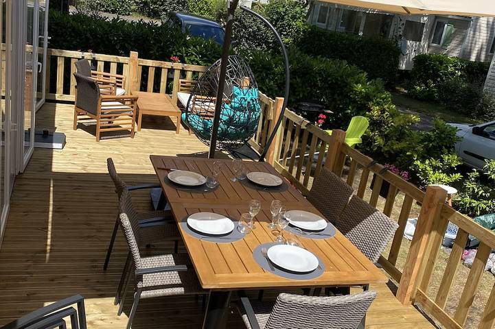 Rent mobile home 6pers 40 m2 from 250 € per week in Pont-Aven, Quimper und Umgebung