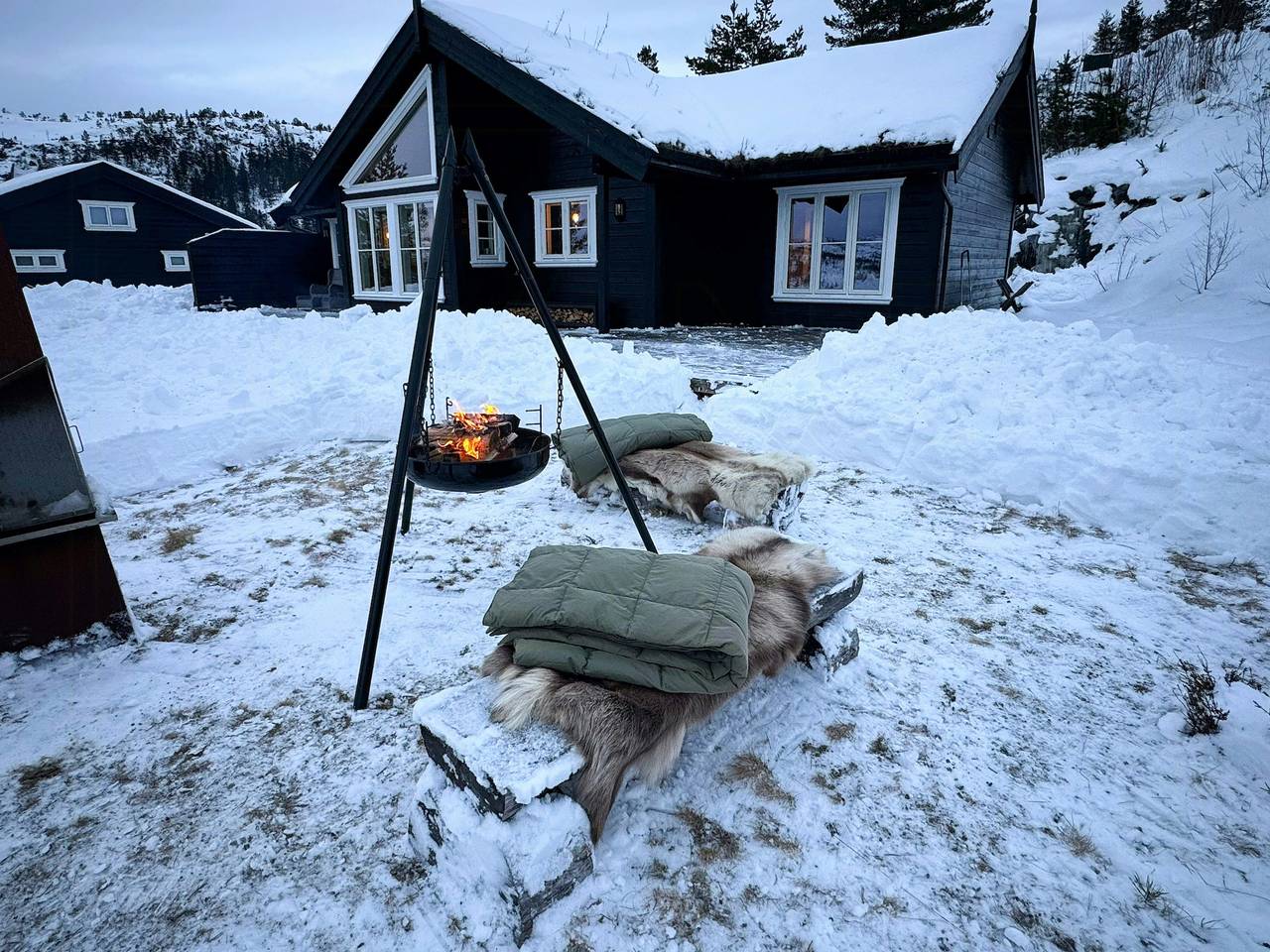 Berghütte mit Sauna und Aussicht in Gautefall in Drangedal