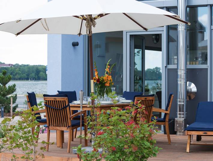 Strandhaus für 6 Personen, mit Seeblick und Balkon sowie Sauna in Heiligenhafen