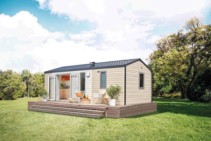 Caravane pour 4 personnes, avec balcon et piscine, animaux acceptés dans le Golfe du Morbihan