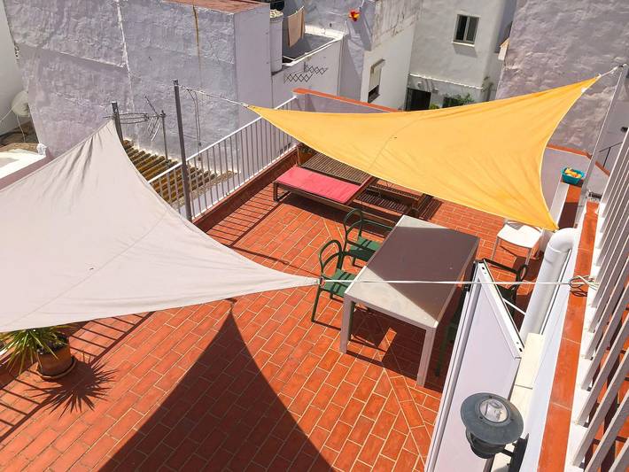 Typisches Stadthaus in Conil, renoviert mit großer Dachterrasse und tollem Blick in Conil de la Frontera, Costa de la Luz
