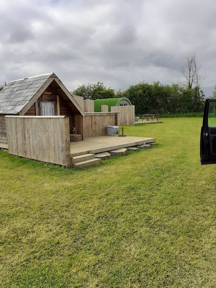 Cabaña de madera para 2 personas con jardín in Wiltshire