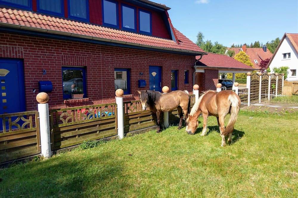 Neu Komfortables Ferienhaus145m² Garten/Grillplatz,800m² Spielwiese,Freizeitpark in Bomlitz, Aller-Leine-Tal