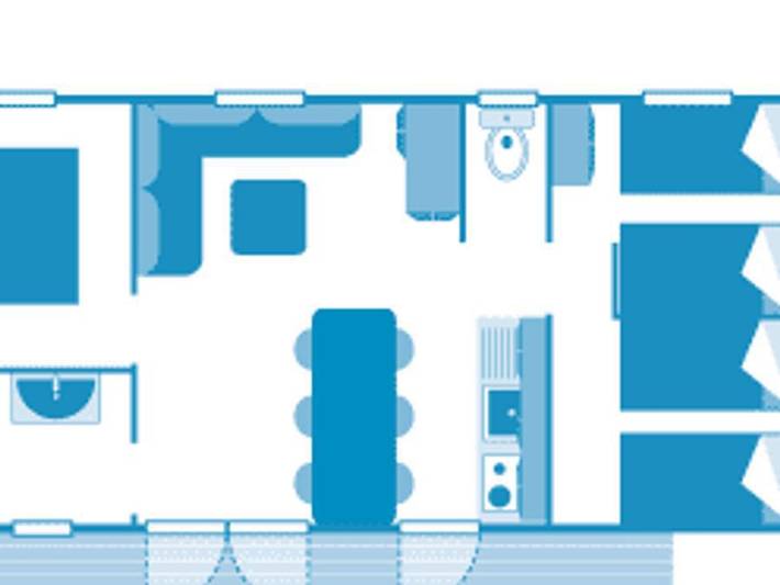 Mobil home pour 7 personnes, avec bassin pour enfant, animaux acceptés à Barbâtre - 4