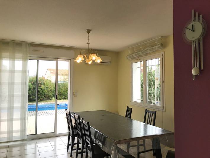 Villa mit privatem Pool, Klima, 3 Sz, Garten, Parkplatz und Wifi in Elne in Elne, Mittelmeerküste (Frankreich)