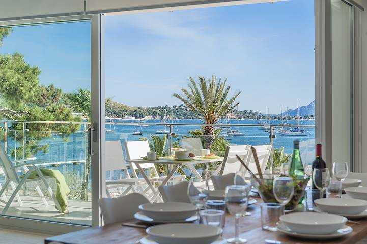 Ferienwohnung mit Meerblick für 8 Personen, mit Balkon und Terrasse in Pollença