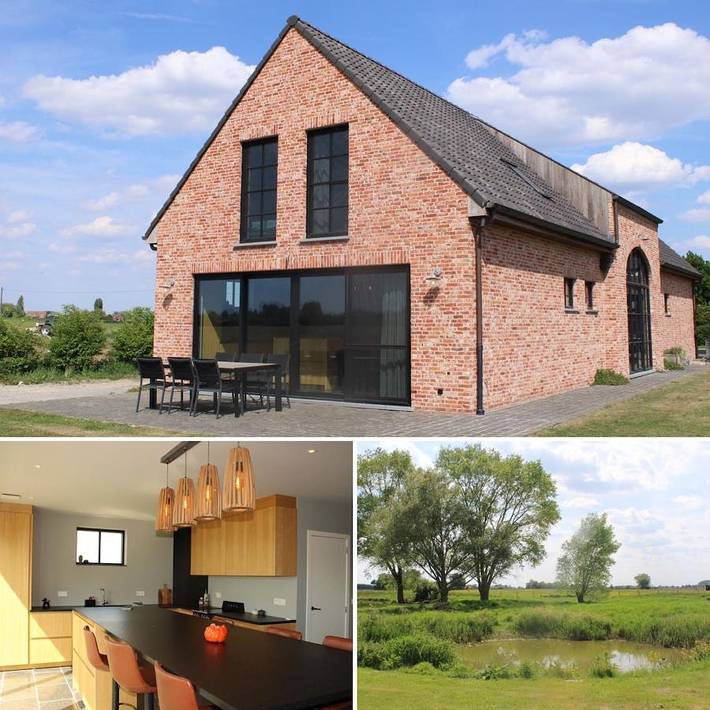 Location de vacances pour 6 personnes, avec vue sur le lac et vue ainsi que jardin et terrasse à Wervik