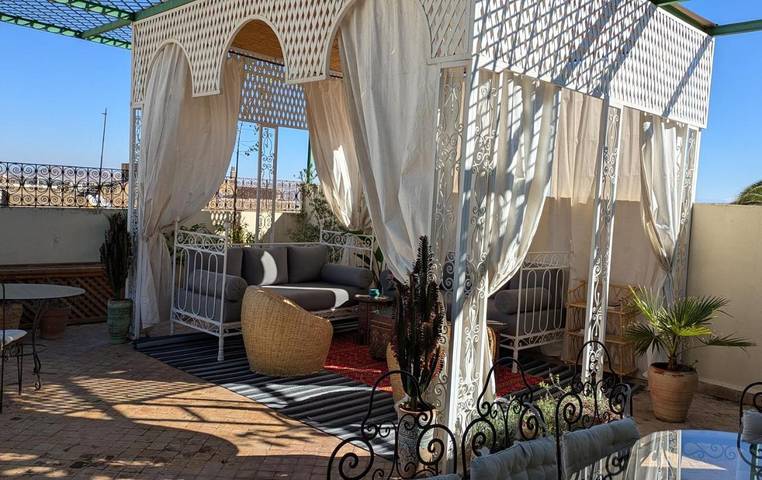 Maison d’hôte pour 8 personnes, avec vue et jardin, animaux acceptés dans Fes Al Bali - 4