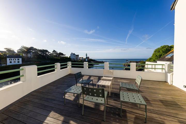 Ferienhaus für 13 Personen, mit Balkon und Ausblick