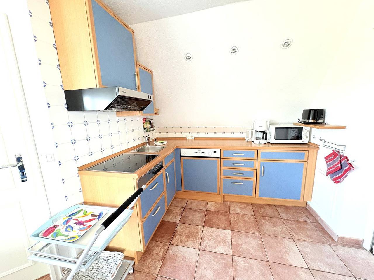 Ganze Wohnung, Ferienwohnung Drachen: Reetgedecktes Strandhaus mit eigenem Strand und Meerblick in Alt Reddevitz, Mönchgut