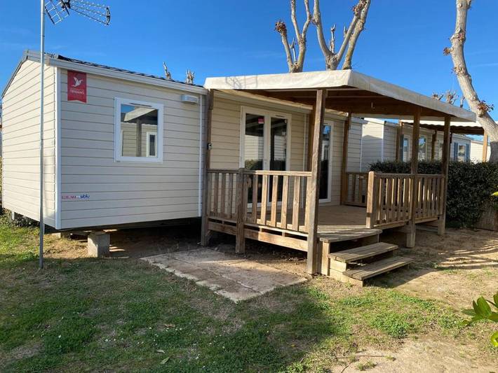 Camping voor 6 personen, met zwembad en terras in Sérignan