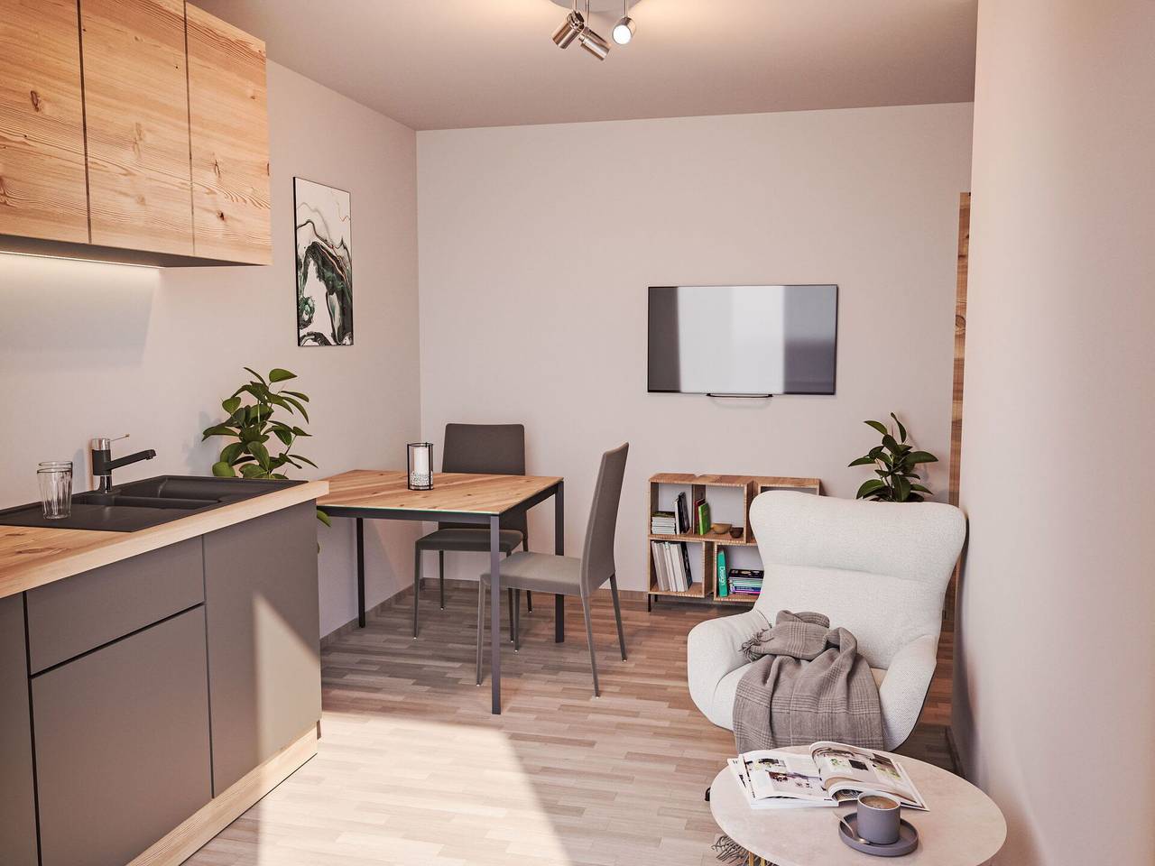 Ganze Wohnung, Sankt Jakob im Rosental 1 - Appartement Typ a 1.3 in Karawanken und Bachergebirge, Rosegg