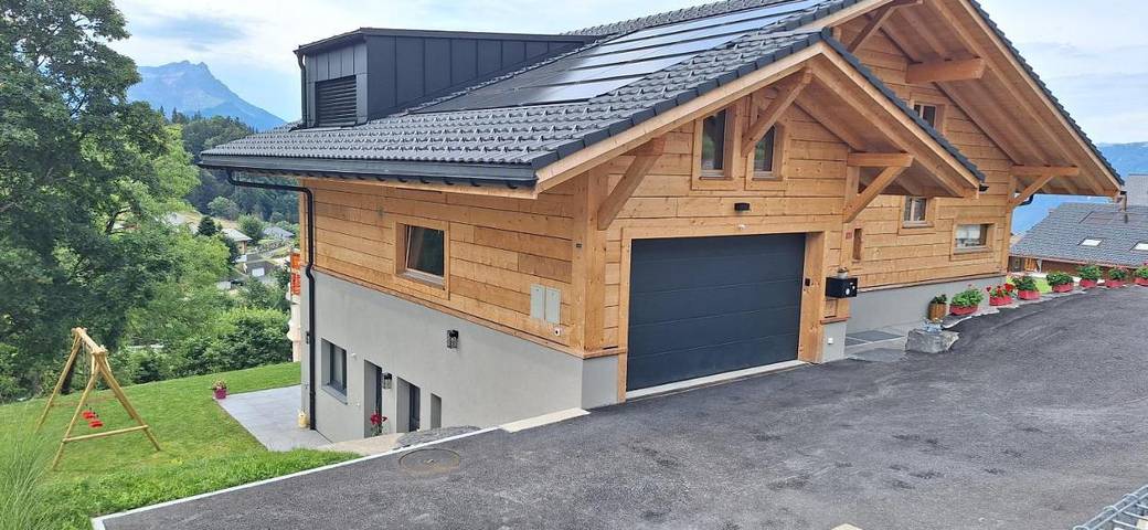Apartamento para 4 personas, con vistas y jardín en Leysin