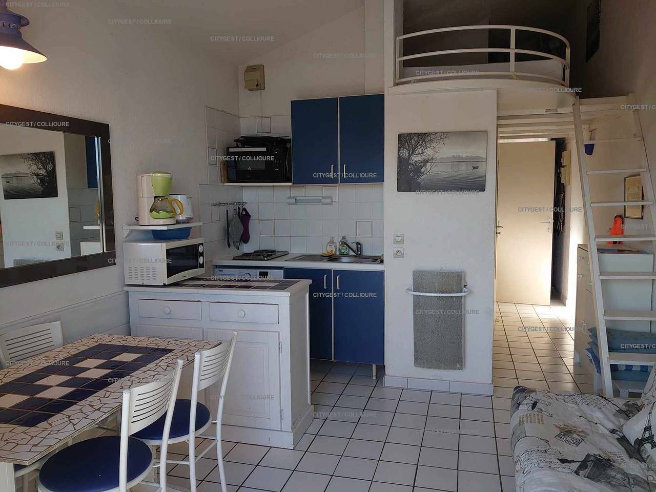 Hel semesterlägenhet, 4Rb44 - Apartment with sea view in La Côte Vermeille, Collioure