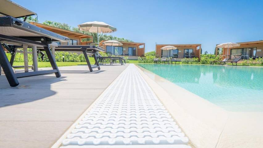 Camping für 3 Personen, mit Garten und Kinderpool sowie Ausblick und Pool, mit Haustier in Lazise - 3