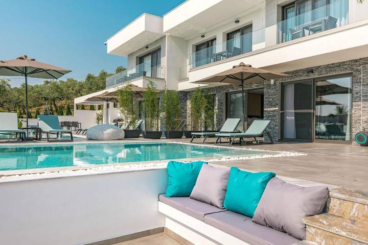 Villa für 6 Personen, mit Ausblick und Pool sowie Garten auf Thassos - 2