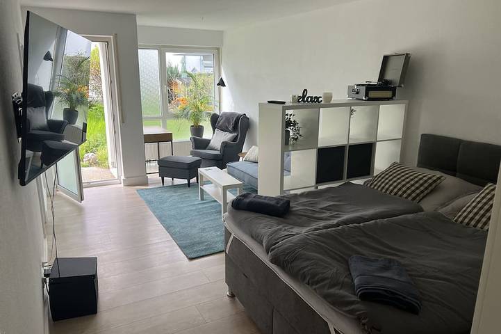 Ferienwohnung für 3 Personen, mit Balkon und Garten