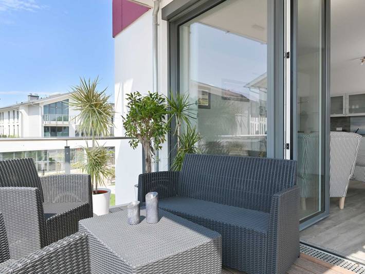 Ferienwohnung für 5 Personen, mit Balkon und Sauna